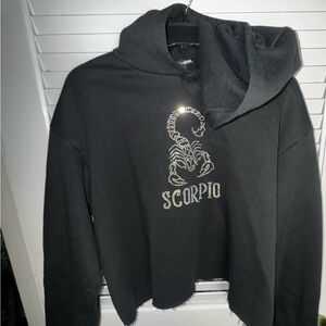 Fashion Nova Black Scorpio Hoodie